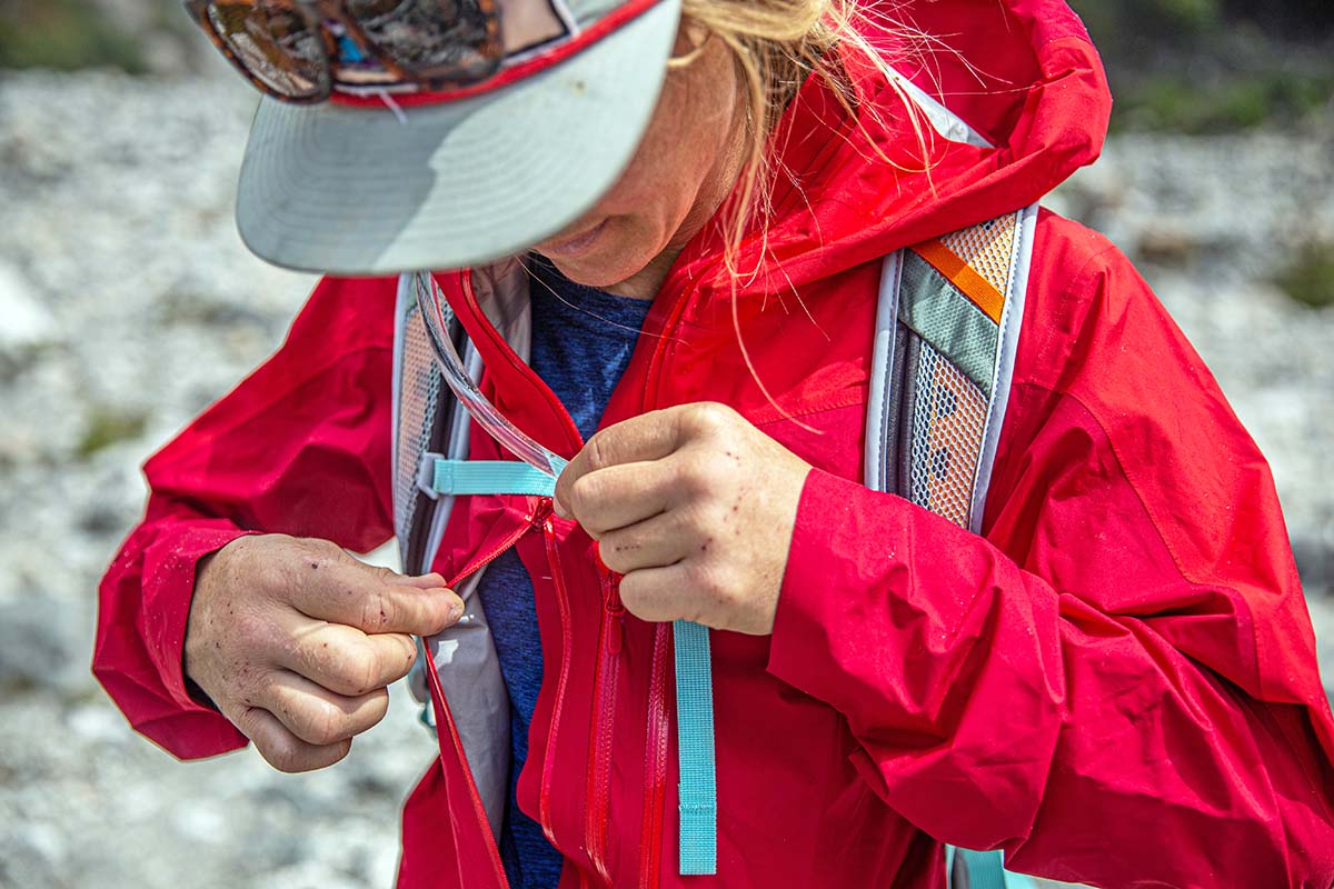 Core vent on Norrona Falketind Gore-Tex Paclite rain jacket